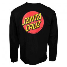 triko SANTA CRUZ - Classic Dot Chest L/S T-Shirt Black (BLACK)