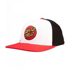 kšiltovka SANTA CRUZ - Classic Dot Snapback White Black Red (WHITE BLACK RED)