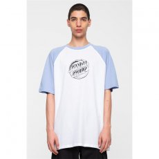 triko SANTA CRUZ - Stipple Wave DotRaglan T-Shirt Iris Blue White (IRIS BLUE  WHITE)