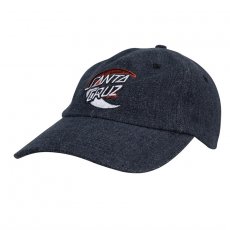 kšiltovka SANTA CRUZ - Dark Moon Dot Cap Black Washed Denim (BLACK WASHED DENIM)