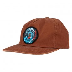 kšiltovka SANTA CRUZ - Screaming Wave Snapback Cap Brown Overdye (BROWN OVERDYE)