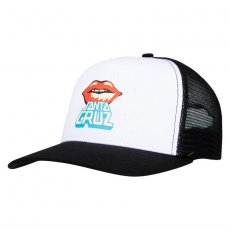 kšiltovka SANTA CRUZ - Johnson Danger Zone Lips Cap White/Black (WHITE BLACK)