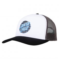 kšiltovka SANTA CRUZ - Vivid Slick Dot Meshback Cap White/Grey (WHITE GREY)