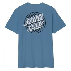 triko SANTA CRUZ - Breaker Check Opus Dot T-Shirt Dusty Blue (DUSTY BLUE)