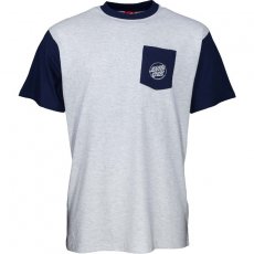 triko SANTA CRUZ - Outline Hand T-Shirt Dark Navy/Athletic Heather (DARK NAVY-ATHLETIC H)