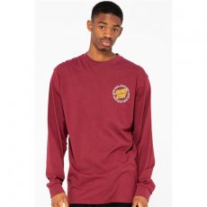 triko SANTA CRUZ - Hollow Ring Dot L/S T-Shirt Burgundy (BURGUNDY)