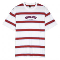 triko SANTA CRUZ - Collegiate SC Stripe White Stripe (WHITE STRIPE)