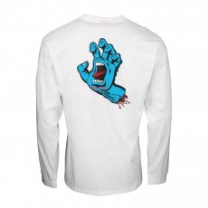 triko SANTA CRUZ - Screaming Hand Chest L/S Tee White (WHITE)