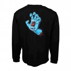 triko SANTA CRUZ - Screaming Hand Chest L/S Tee Black (BLACK)