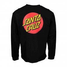 triko SANTA CRUZ - Classic Dot Chest L/S T-Shirt Black (BLACK)