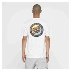 triko SANTA CRUZ - Loud Ringed Dot T-Shirt White Acid Wash (WHITE ACID WASH)