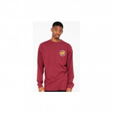 triko SANTA CRUZ - Hollow Ring Dot L/S T-Shirt Burgundy (BURGUNDY)