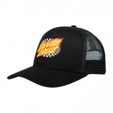 kšiltovka SANTA CRUZ - Oval Check Flame Black (BLACK)