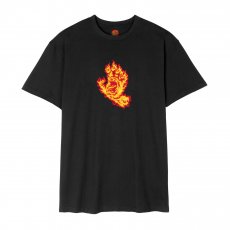 triko SANTA CRUZ - Flame Hand Black (BLACK)