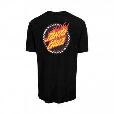 triko SANTA CRUZ - Check Ringed Flamed T-Shirt Black (BLACK)