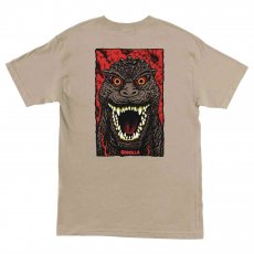 triko SANTA CRUZ - Godzilla Destroyer Stripes SS Heavyweight T-Shirt Sand (152576)