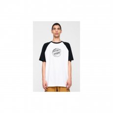 triko SANTA CRUZ - Stipple Wave DotRaglan T-Shirt Black White (BLACK  WHITE)